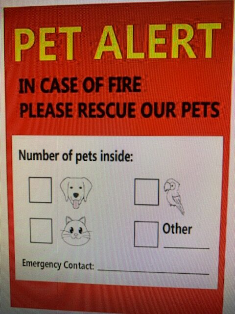 Pet Alert Sticker